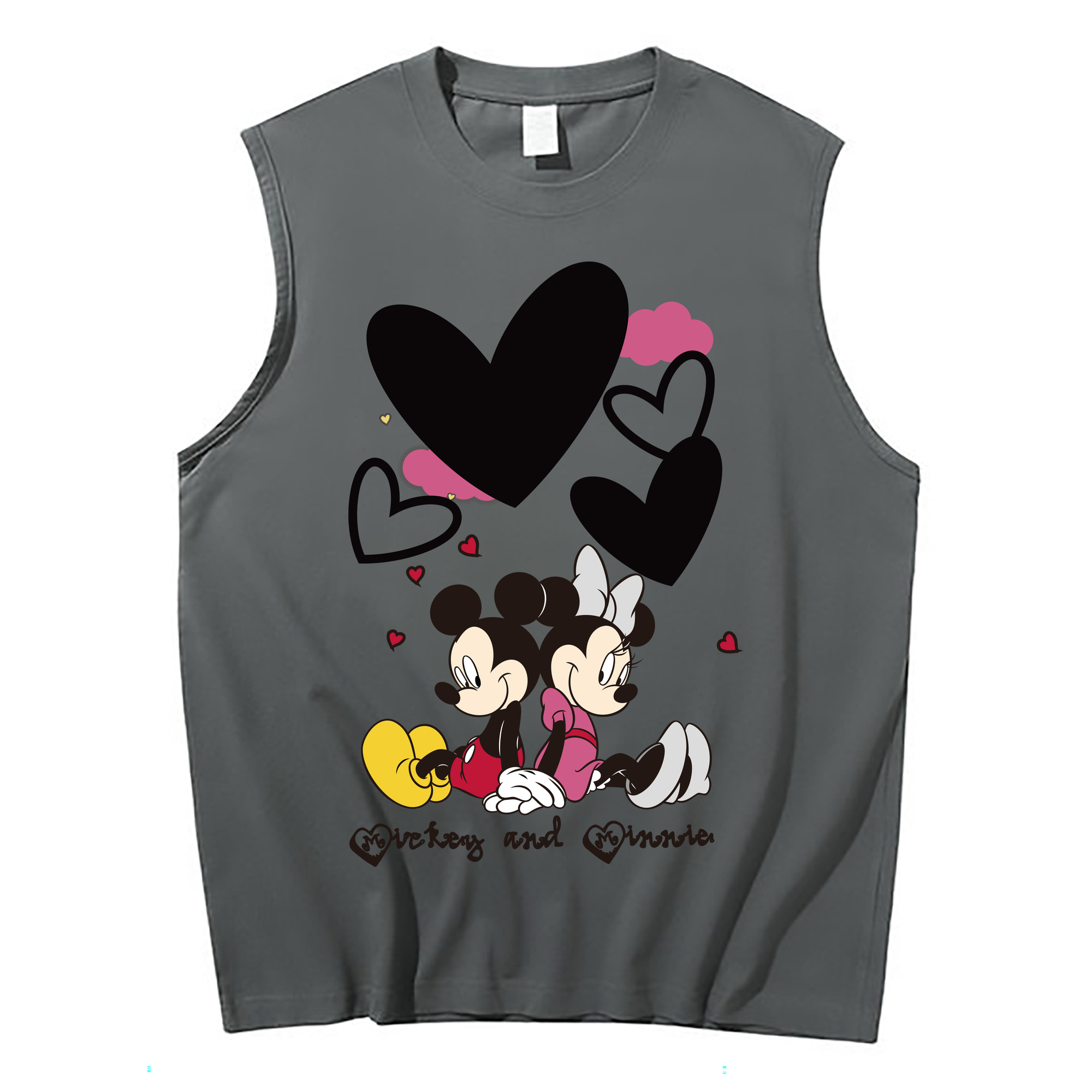 ミッキーマウス Mickey Mouse コットン100％タンクトップ（フロントプリント）